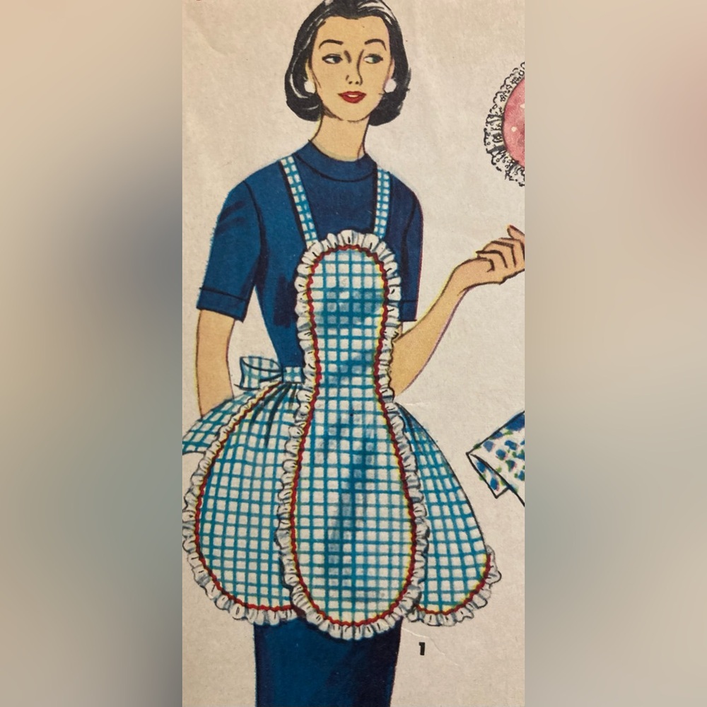 Vintage 50’s 3 Aprons One Size Fits All